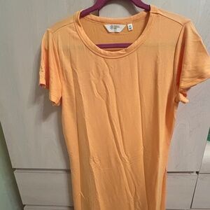 New Candace Cameron Bure Melon Color Flitter Sleeve Dress